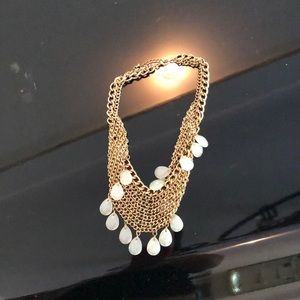 Unique gold and blue necklace